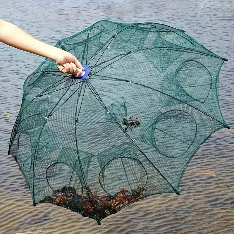 Folding Crab Trap Net Fishing Cage for Crabbing Shrimp Bait Catch