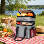 Expandable Insulated Cooler Tote Bag Lunch Bag Travel Bag