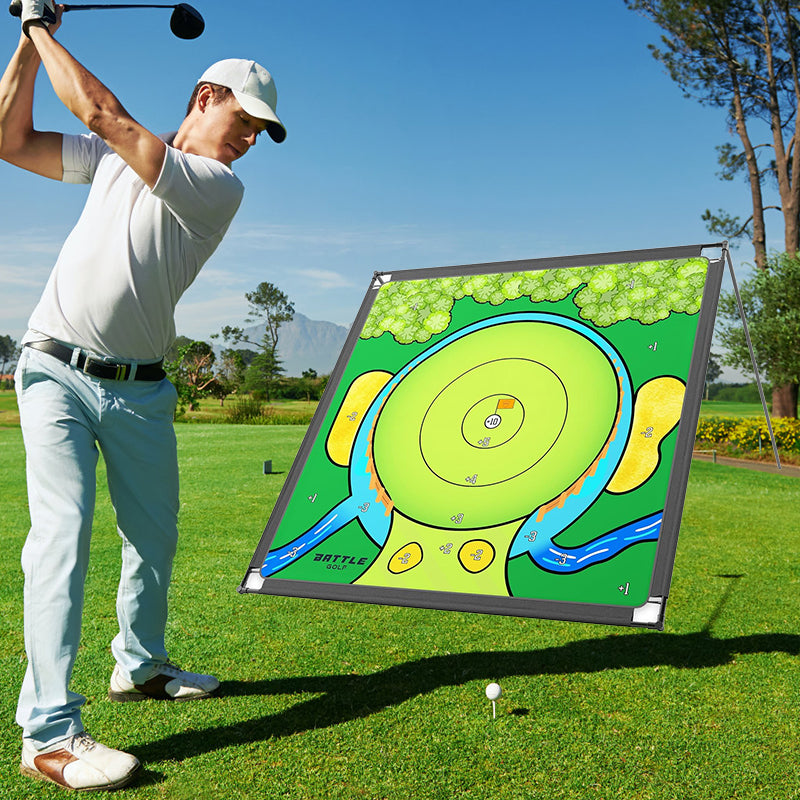 Golf Practice Arena Mat for Home Training and Swing Practice