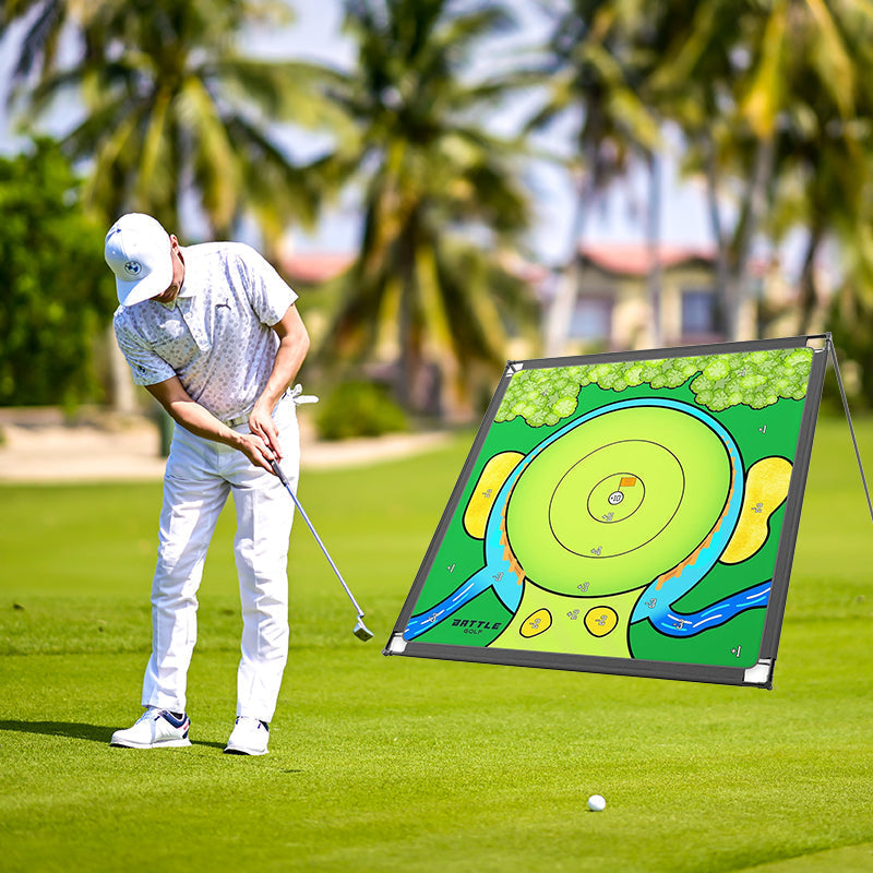 Golf Practice Arena Mat for Home Training and Swing Practice
