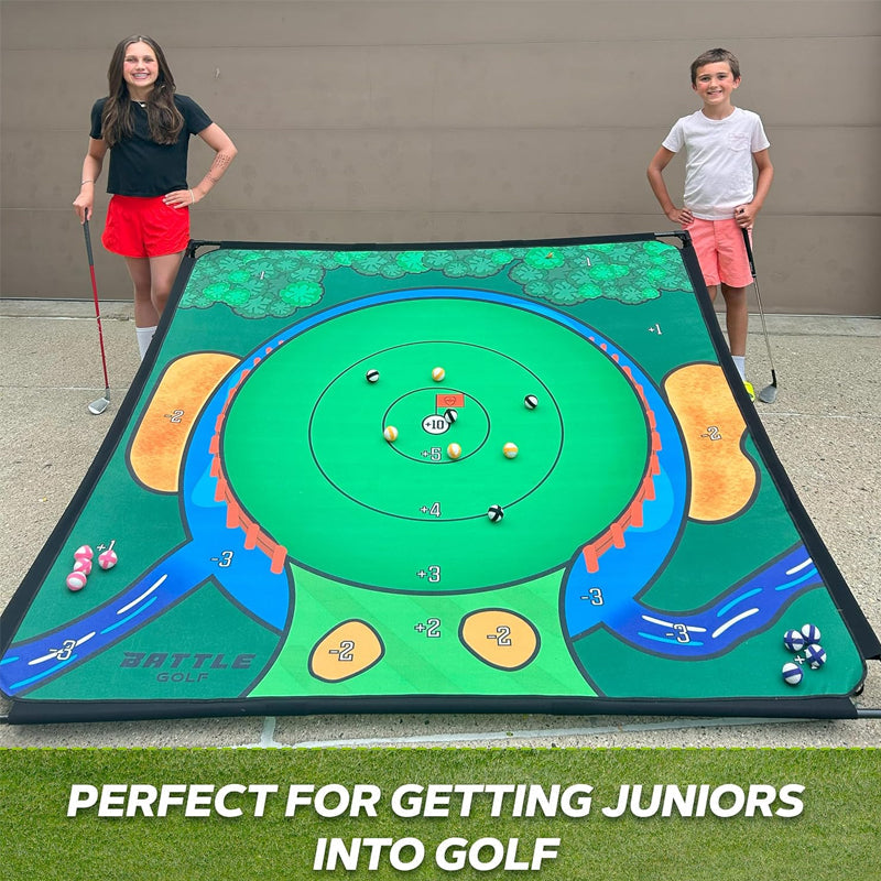 Golf Practice Arena Mat for Home Training and Swing Practice