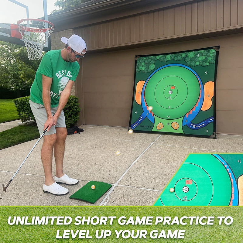 Golf Practice Arena Mat for Home Training and Swing Practice