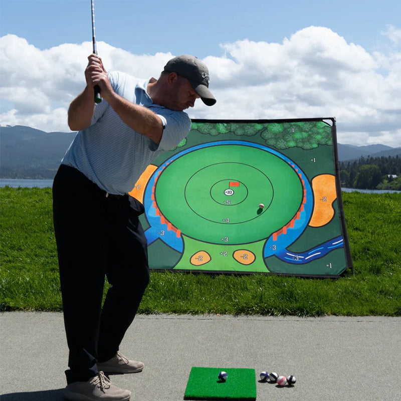 Golf Practice Arena Mat for Home Training and Swing Practice