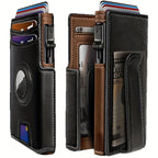 Metal RFID Wallet with Pop-Up Mechanism and Airtag Slot Wallet