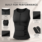 Men's Neoprene Sauna Vest Sweat Slimming Body Shaper Fat Burner