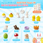 Bunny Shaped Bath Bombs Pack for Kids Bath Bombs Set