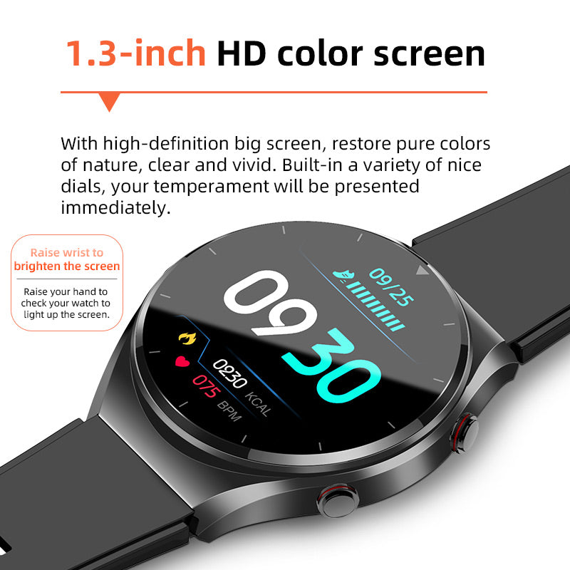 Smartwatch Heart Rate Monitor Blood Pressure ECG HRV Blood Glucose Tracker