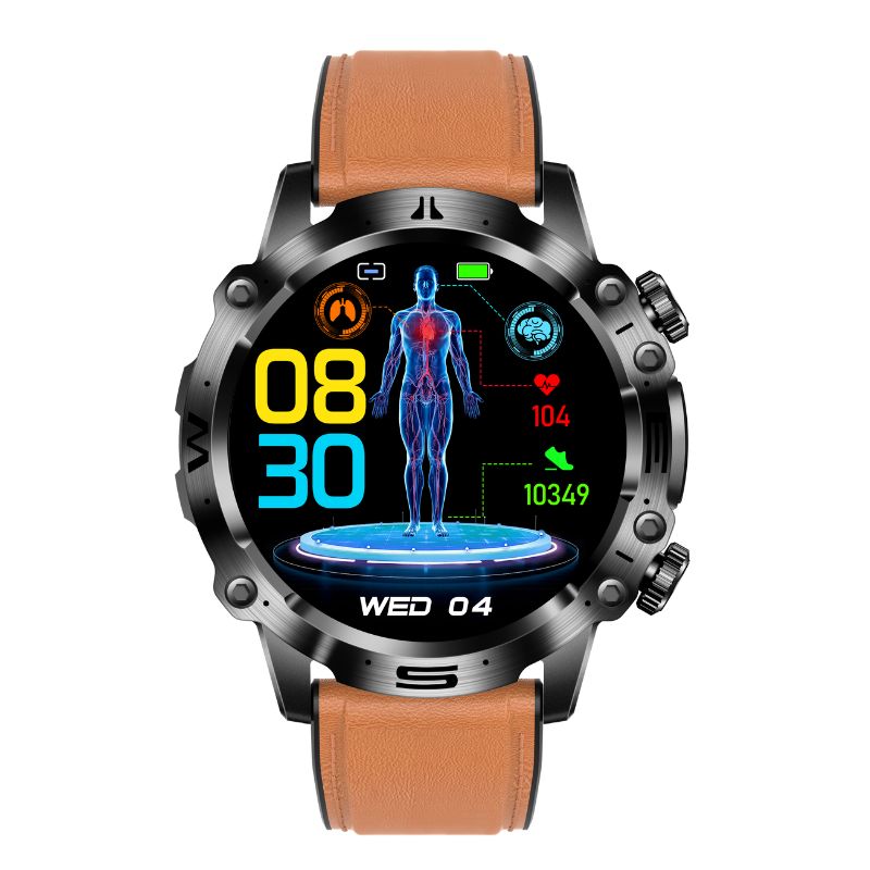 Smartwatch ECG Blood Sugar Blood Pressure Fitness Tracker Circular