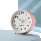 Square Analog Quartz Table Clock Silent Scandinavian Design