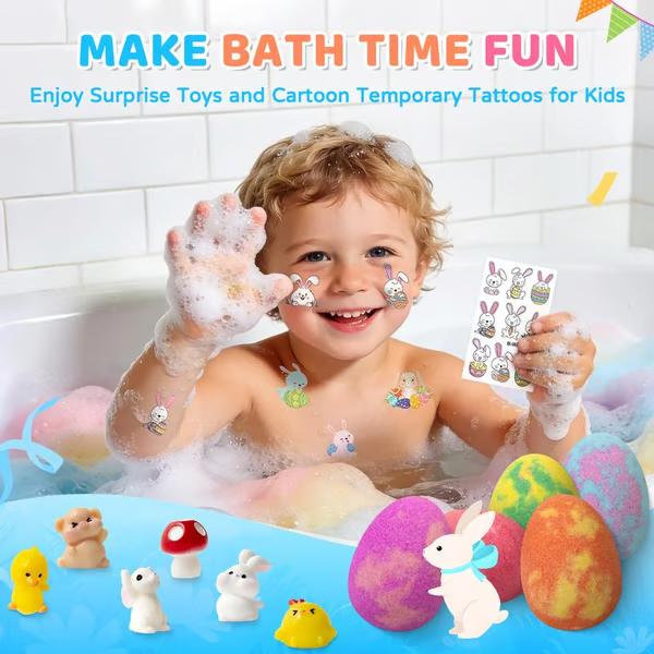 Bunny Shaped Bath Bombs Pack for Kids Bath Bombs Set