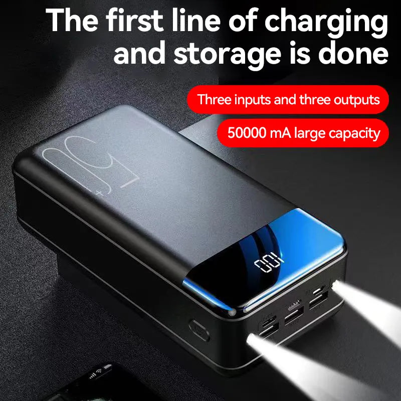 50000mAh Portable Power Bank High Capacity Fast Charging