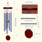 Outdoor Wind Chime Large Deep Tone 6 Tuned Pipes Sympathy Wind Chime