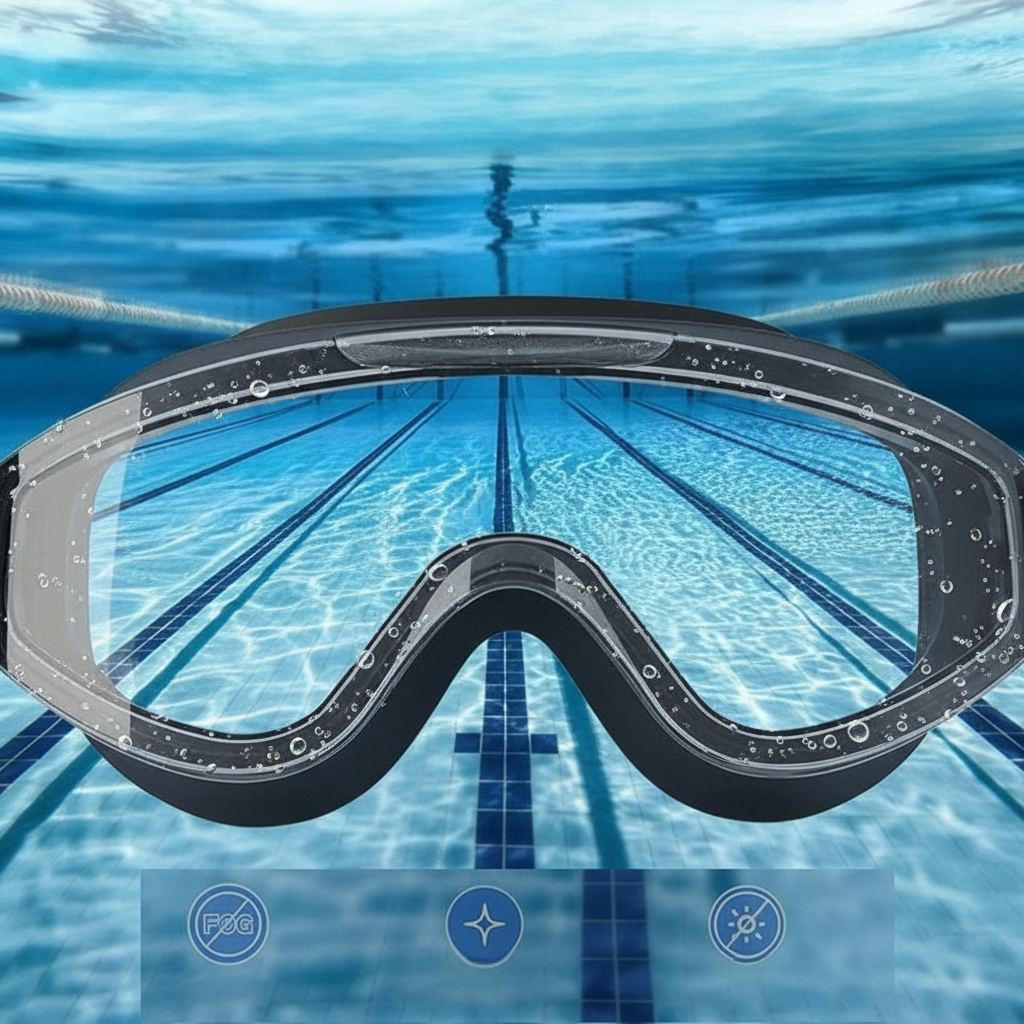 Swimming Goggles Adult Waterproof Anti Fog HD Lens Oval Shape