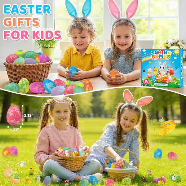 Bunny Shaped Bath Bombs Pack for Kids Bath Bombs Set