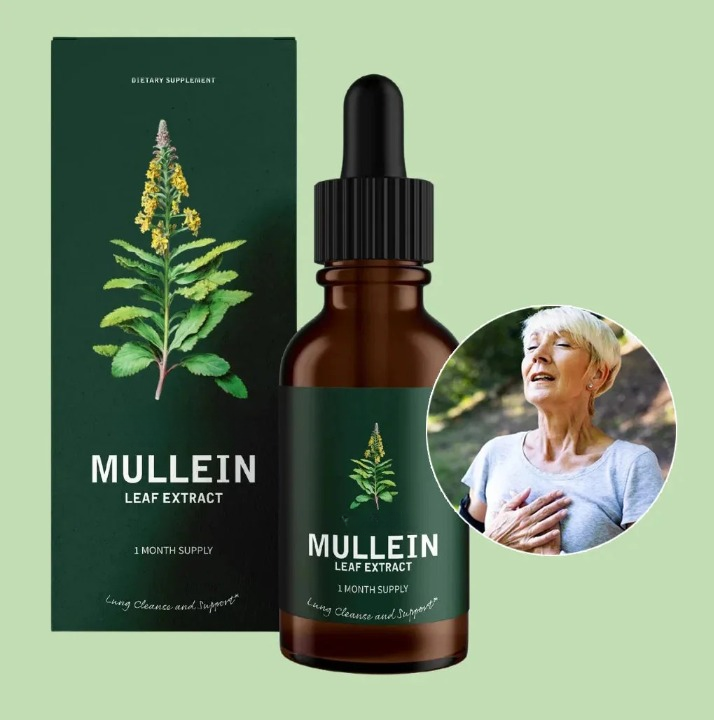 Mullein Extract Liquid Herbal Supplement for Lung Support Detox