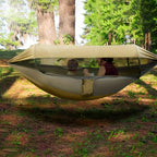 Double Camping Hammock with Mosquito Net Outdoor Sleeping Bed