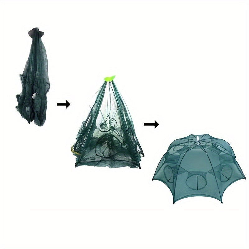 Folding Crab Trap Net Fishing Cage for Crabbing Shrimp Bait Catch