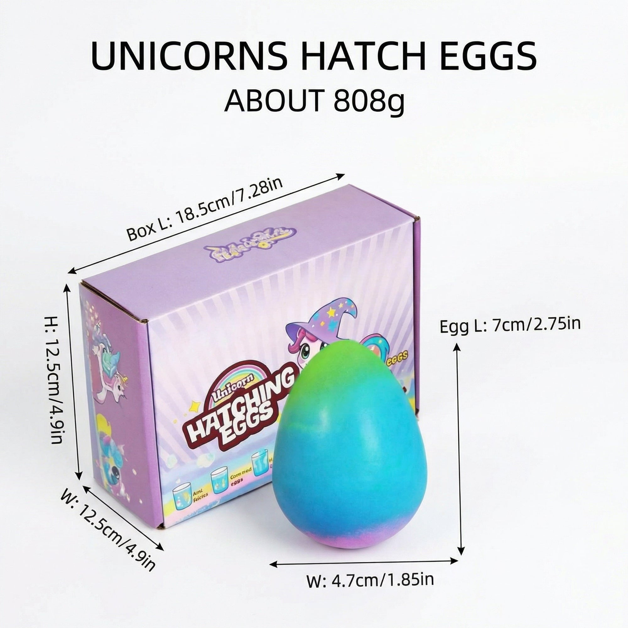 Unicorn Shaped Surprise Filled Easter Egg Toy Set