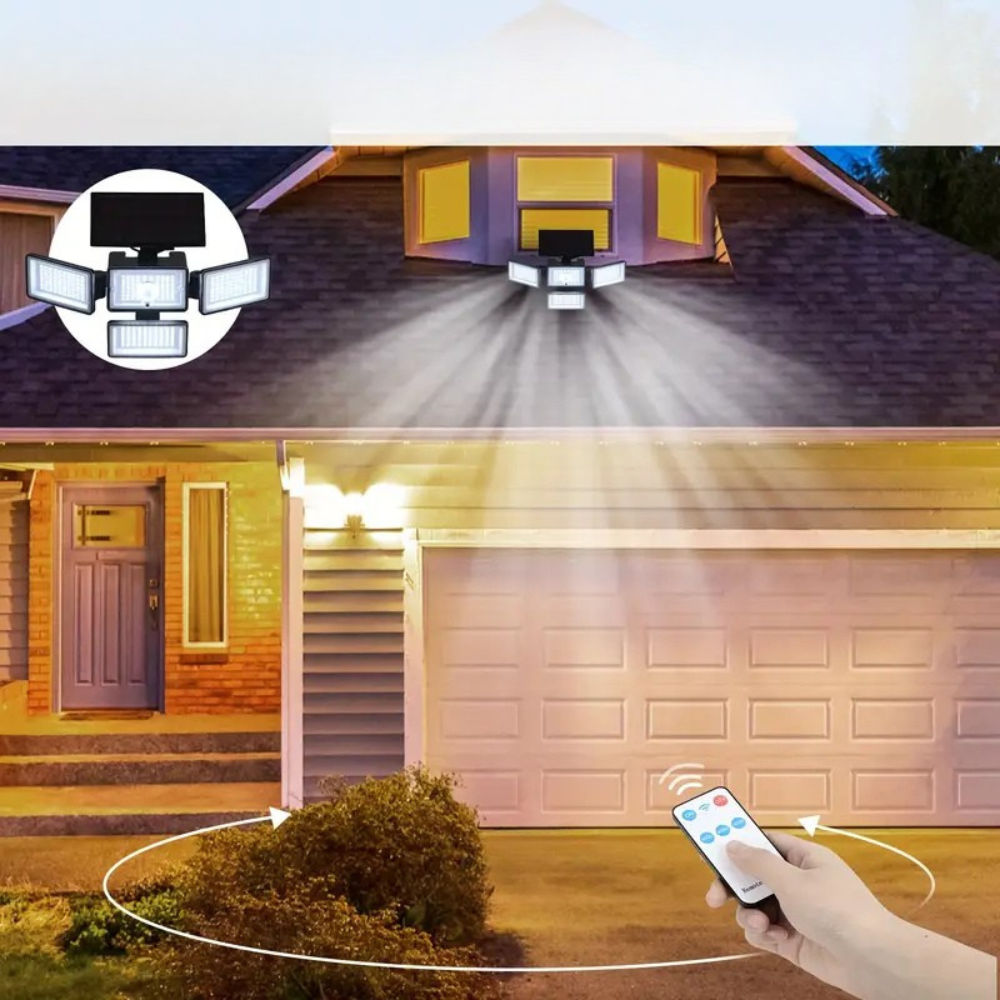 Solar LED Motion Sensor Floodlight Outdoor Wall Mount