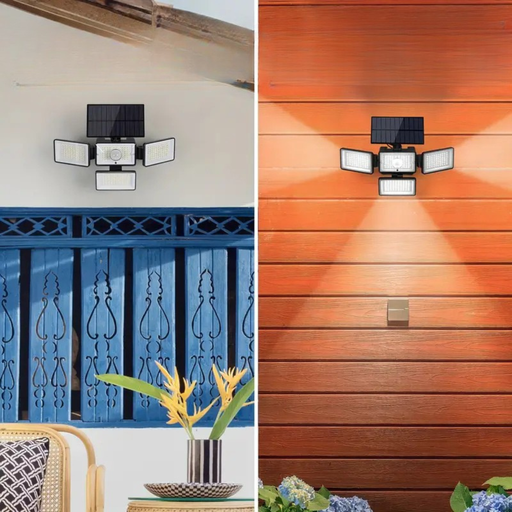 Solar LED Motion Sensor Floodlight Outdoor Wall Mount