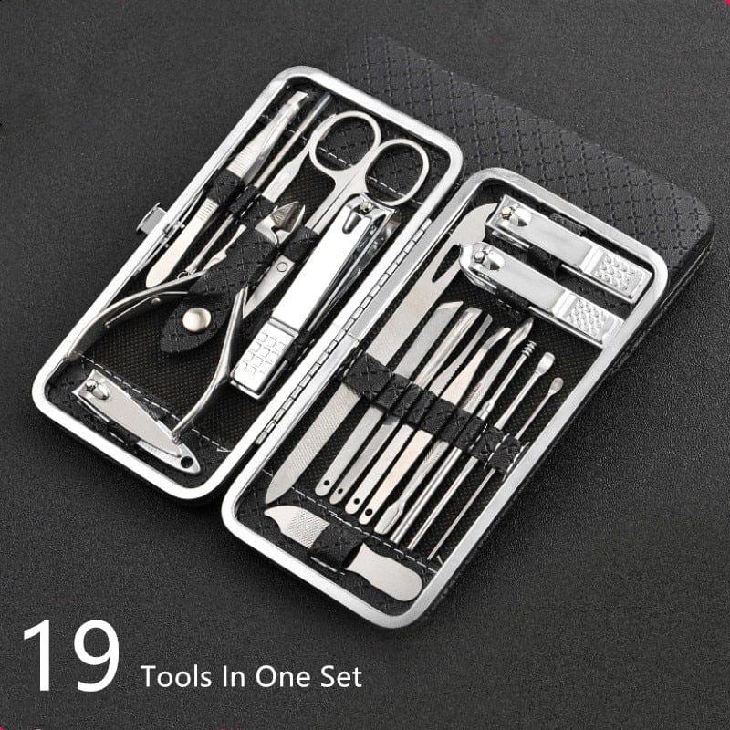 Nail Clipper Manicure Set 19 Pieces Stainless Steel Grooming Kit