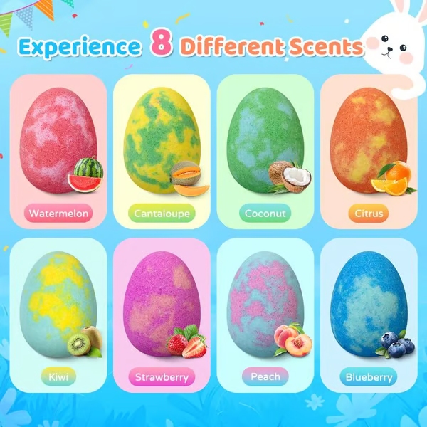 Bunny Shaped Bath Bombs Pack for Kids Bath Bombs Set