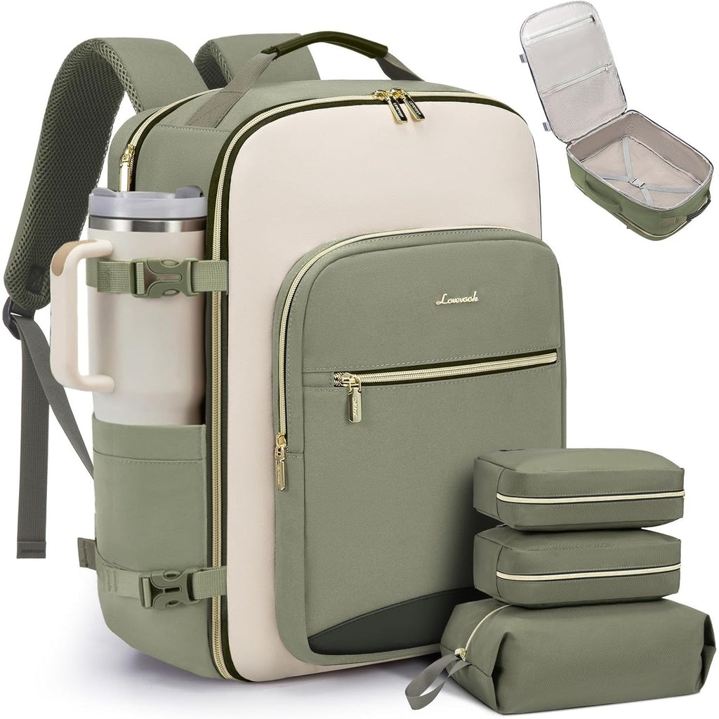 40 Liter Travel Backpack with Packing Cubes Set Backpack Luggage Organizer