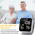 Automatic Wrist Blood Pressure Monitor Adjustable Cuff Large LCD Display