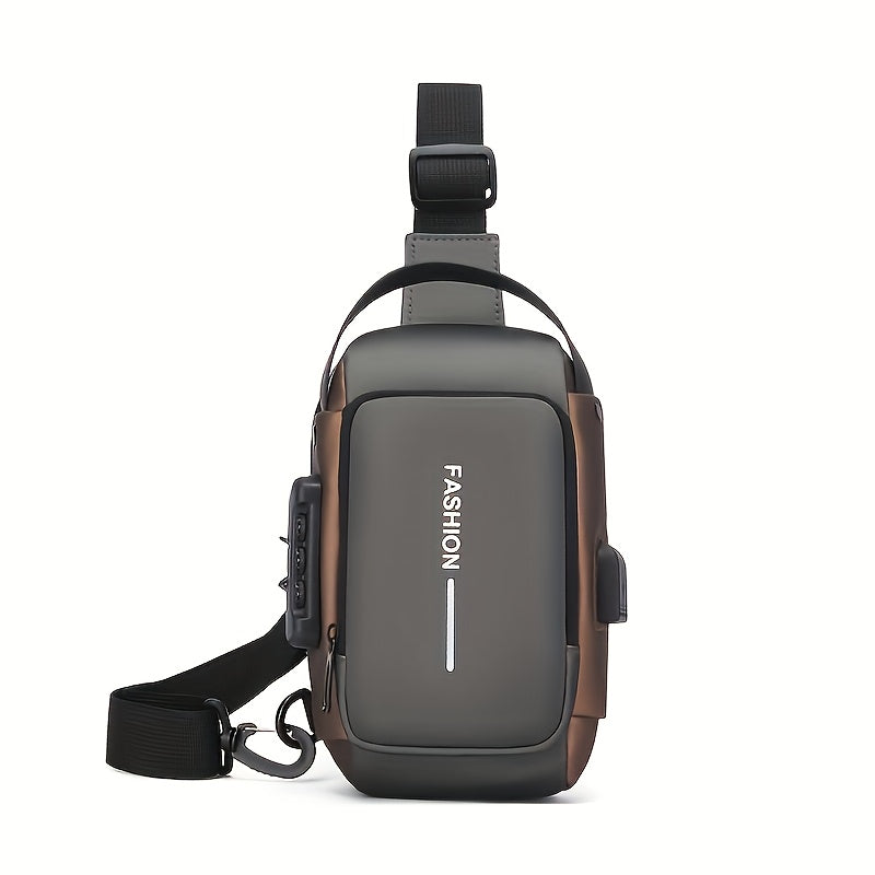 Anti Theft Motorcycle Backpack with Lock Convertible Crossbody Bag