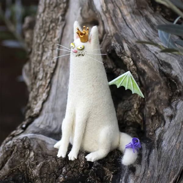 Wool Felt Figurine Set Handmade Collectible Figurines