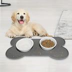 Bone Shaped Silicone Pet Feeding Mat Pet Placemat
