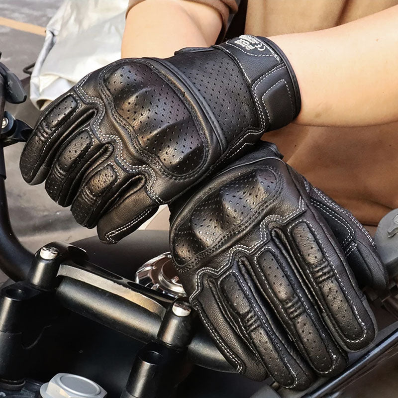 Motorcycle Riding Gloves Retro Style Leather Gloves