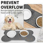 Bone Shaped Silicone Pet Feeding Mat Pet Placemat