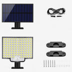 106 LED Solar Motion Sensor Outdoor Wall Mount Security Light
