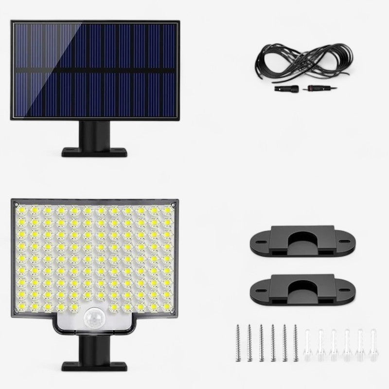 106 LED Solar Motion Sensor Outdoor Wall Mount Security Light