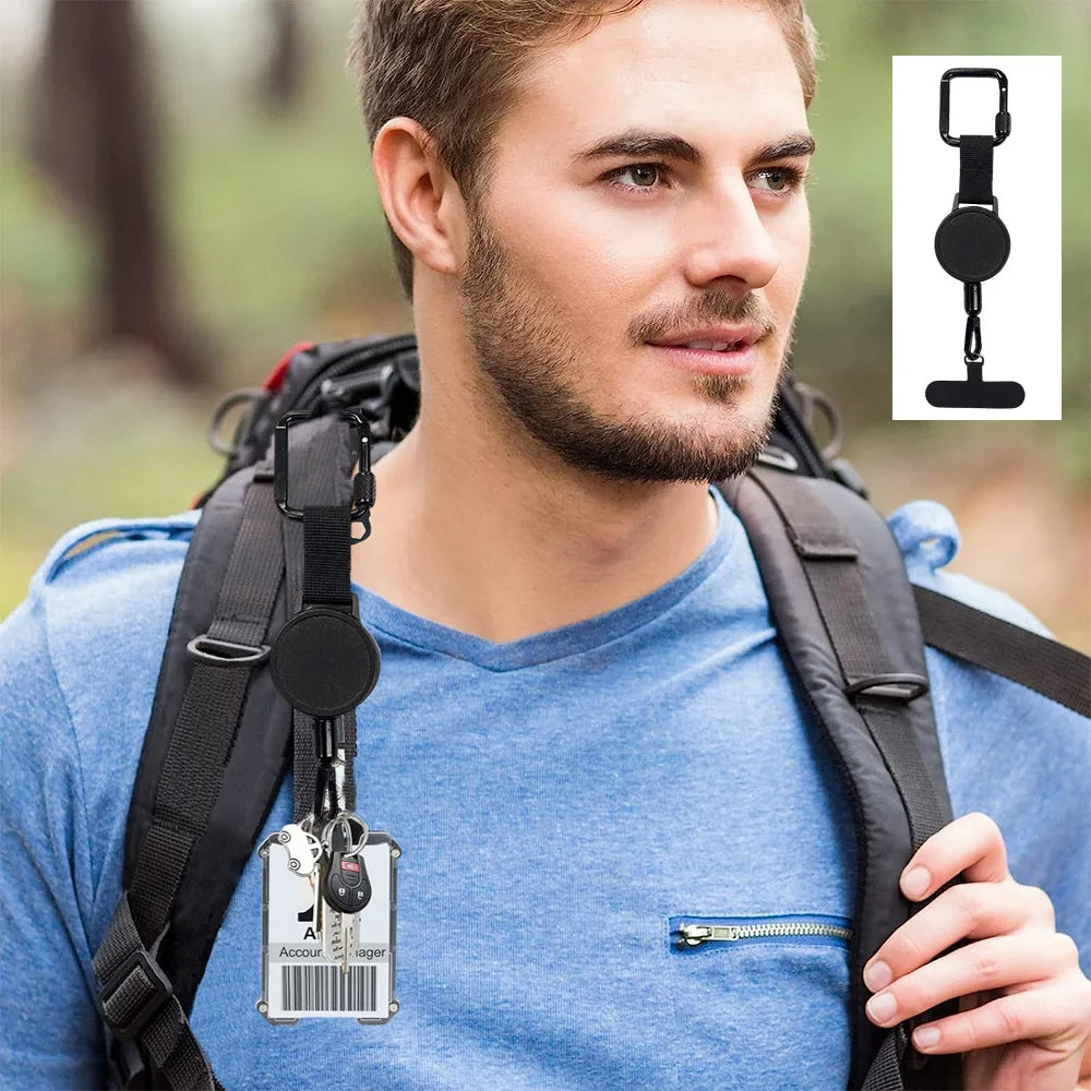Retractable Phone Security Holder with Anti Theft Belt Clip