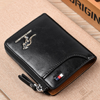 Men's Leather Bifold Wallet RFID Blocking Anti-Theft Wallet