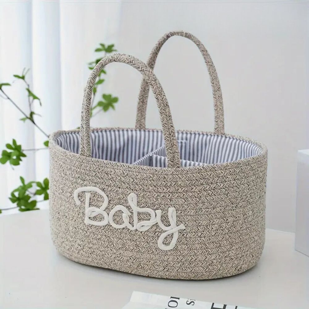 Baby Storage Organizer Basket with Rope Handle