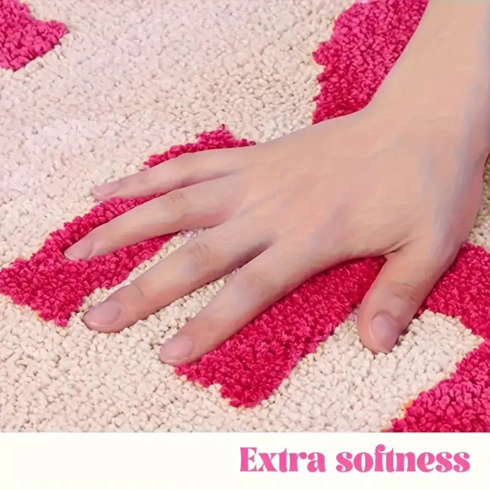 Bathroom Mat Square Printed Bath Rug Funny Design