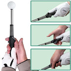 Golf Swing Trainer with Grip Alignment Stick Practice Aid