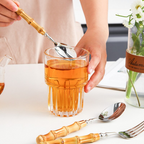 Bamboo Cutlery Set Portable Utensil Flatware Travel Silverware Kit