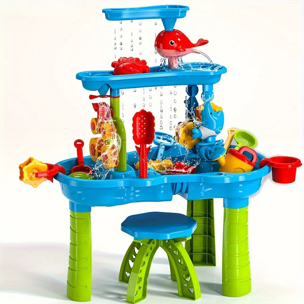 3 Tier Sand and Water Play Table Kids Outdoor Activity Table