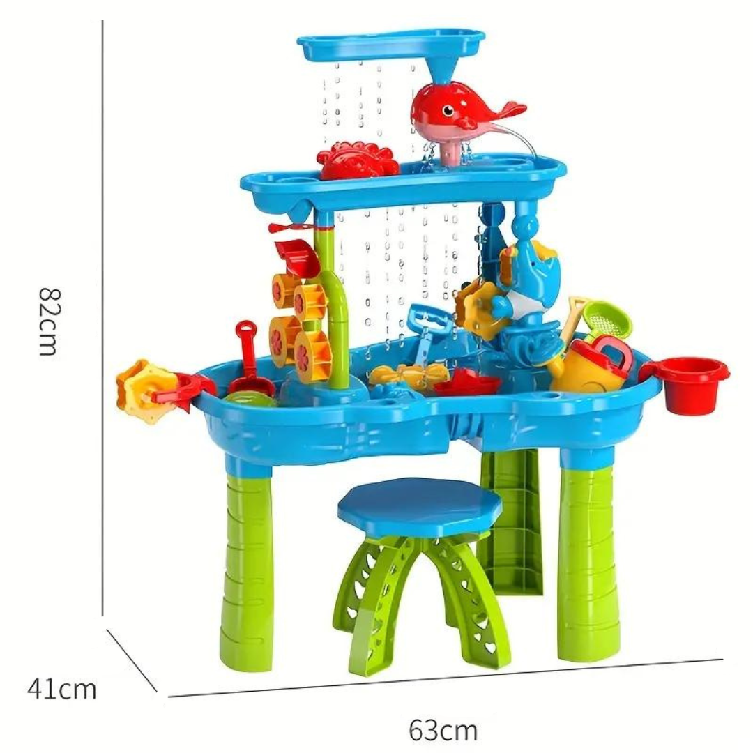 3 Tier Sand and Water Play Table Kids Outdoor Activity Table