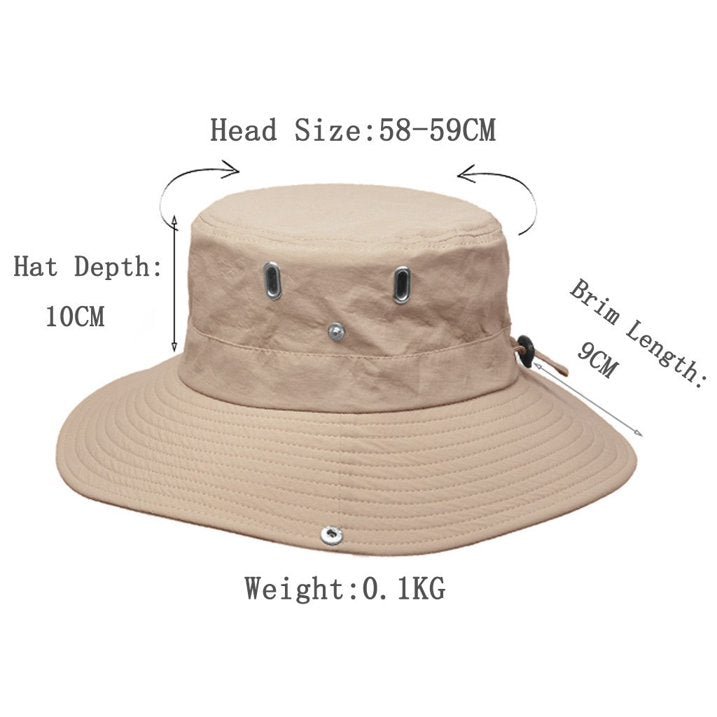 Wide Brim Sun Hat with UV Protection Breathable Outdoor Hat