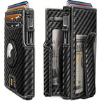 Metal RFID Wallet with Pop-Up Mechanism and Airtag Slot Wallet