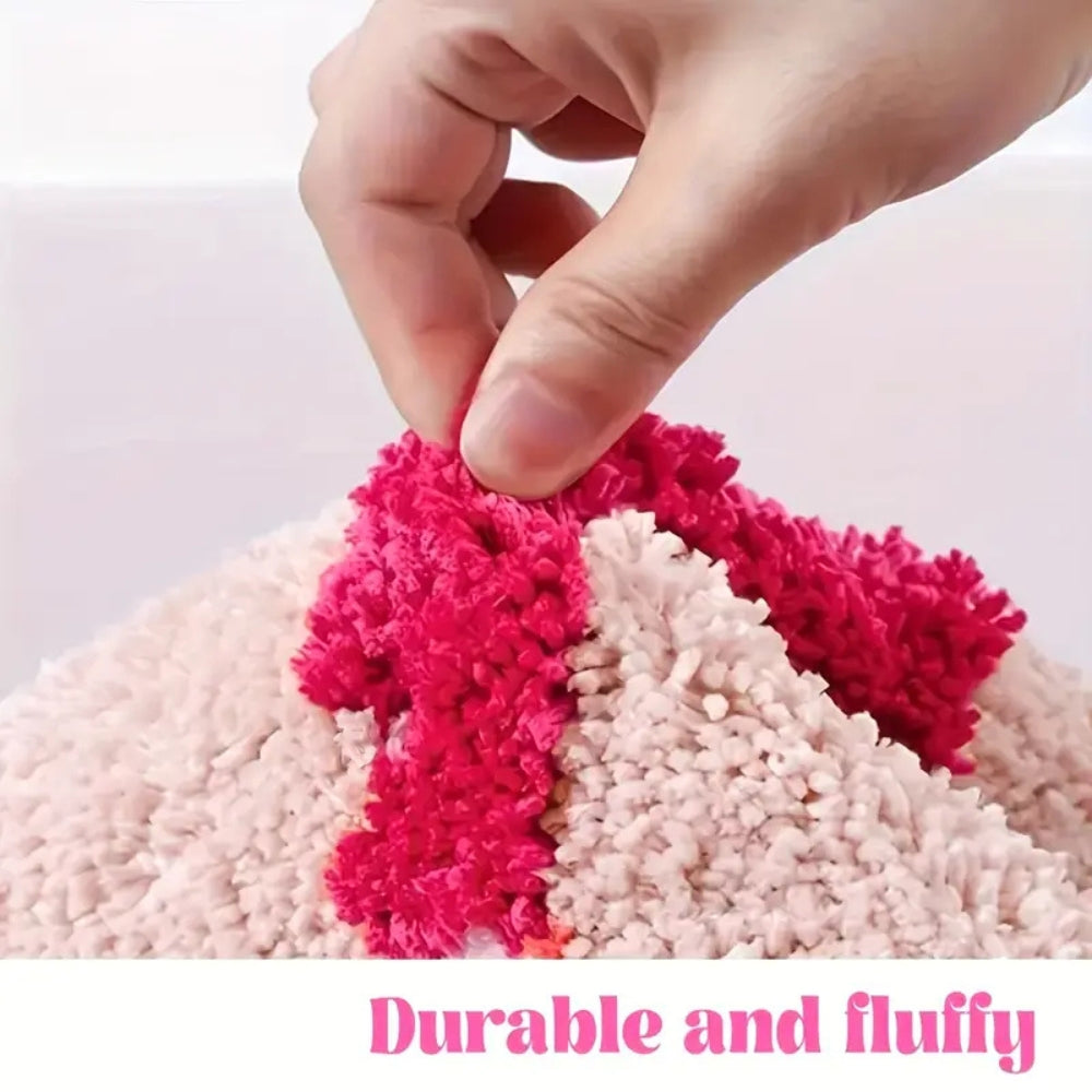 Bathroom Mat Square Printed Bath Rug Funny Design