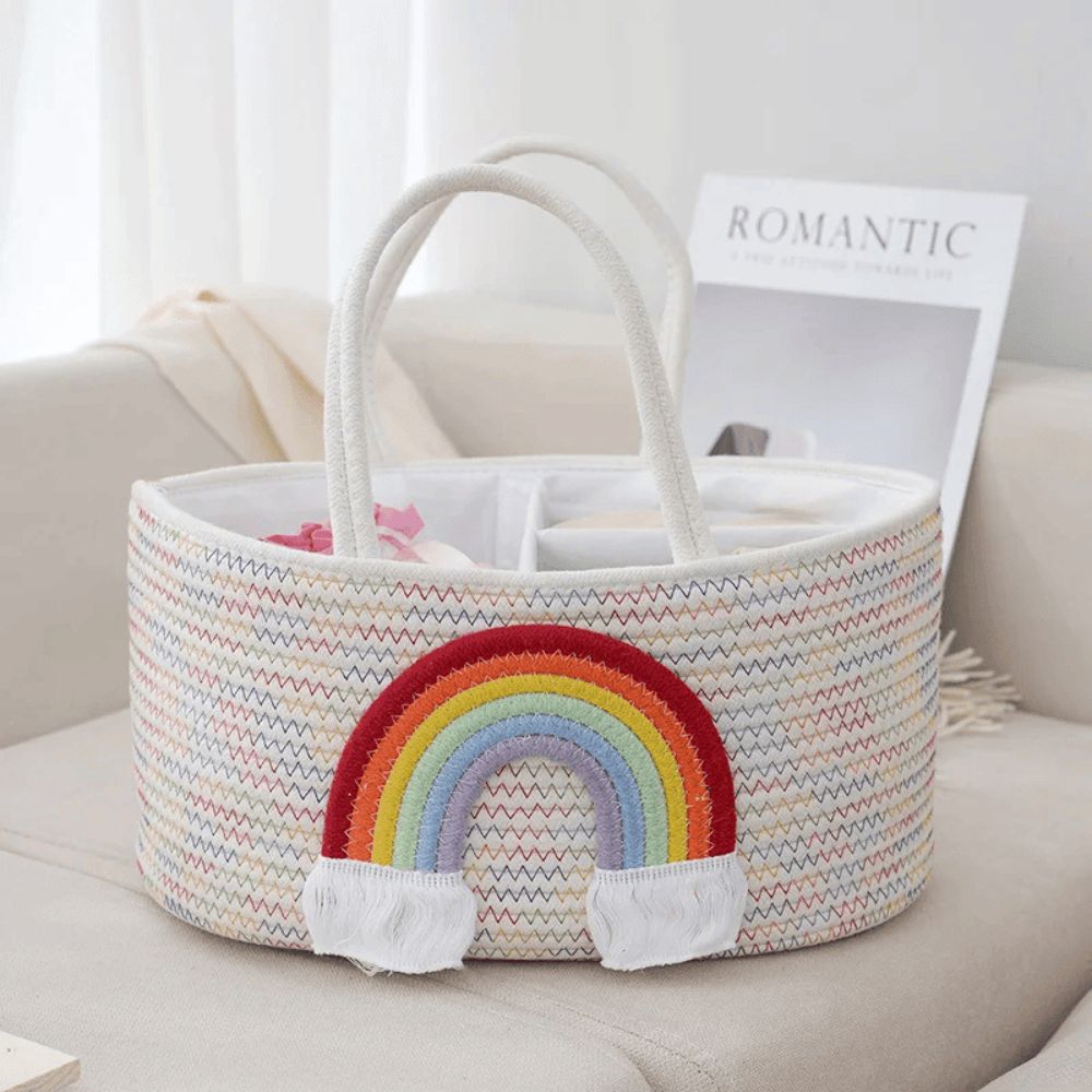 Baby Storage Organizer Basket with Rope Handle