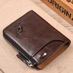 Men's Leather Bifold Wallet RFID Blocking Anti-Theft Wallet