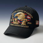 USA 250th Anniversary Eagle Adjustable Dad Cap Hat Patriotic Baseball Hat