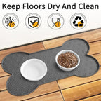 Bone Shaped Silicone Pet Feeding Mat Pet Placemat